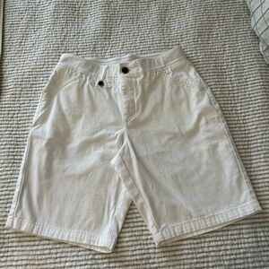 Lee White Flat Front Jean Shorts 6 medium